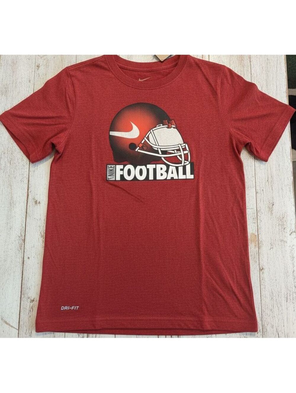Nike Football Red Dri-FIT Short Sleeve T-Shirt